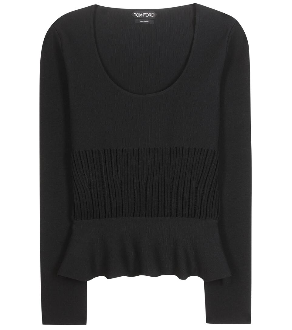 Tom Ford Peplumtop aus Stretchjersey