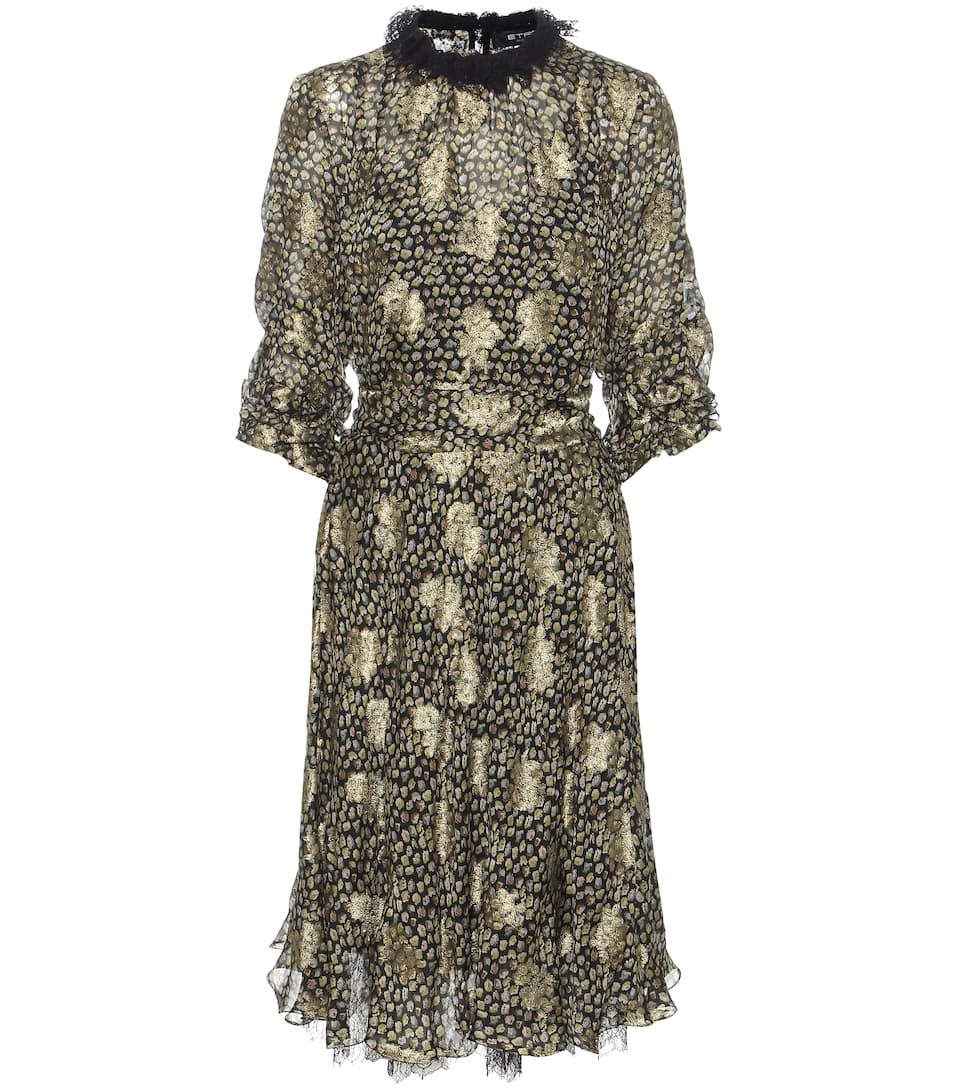 Etro Bedrucktes Kleid aus einem Seidengemisch