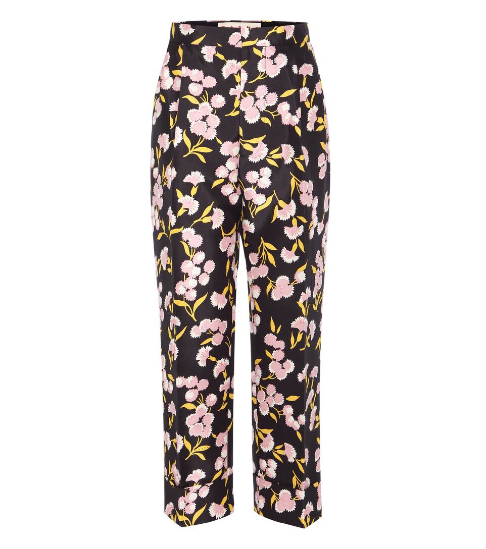 Marni Hose aus Baumwolle und Seide mit Print