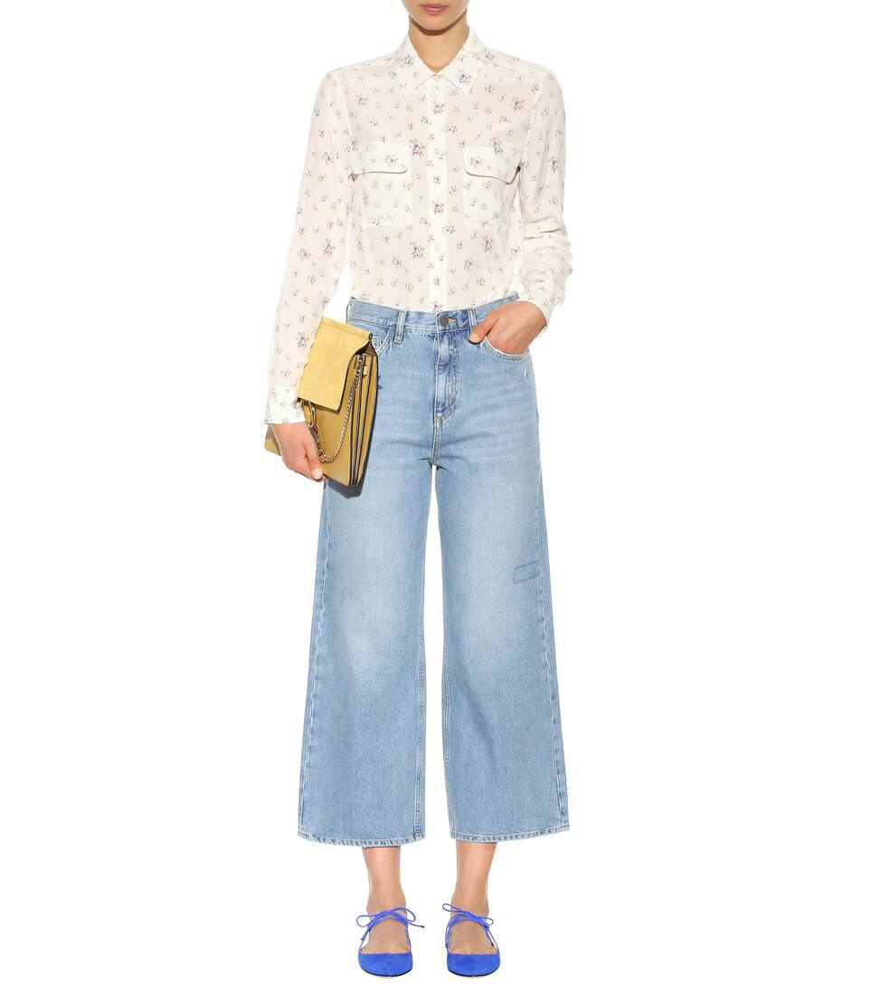 JIMMY CHOO Vanessa Flat Cobalt Suede And Nappa Pointy Toe Flats in