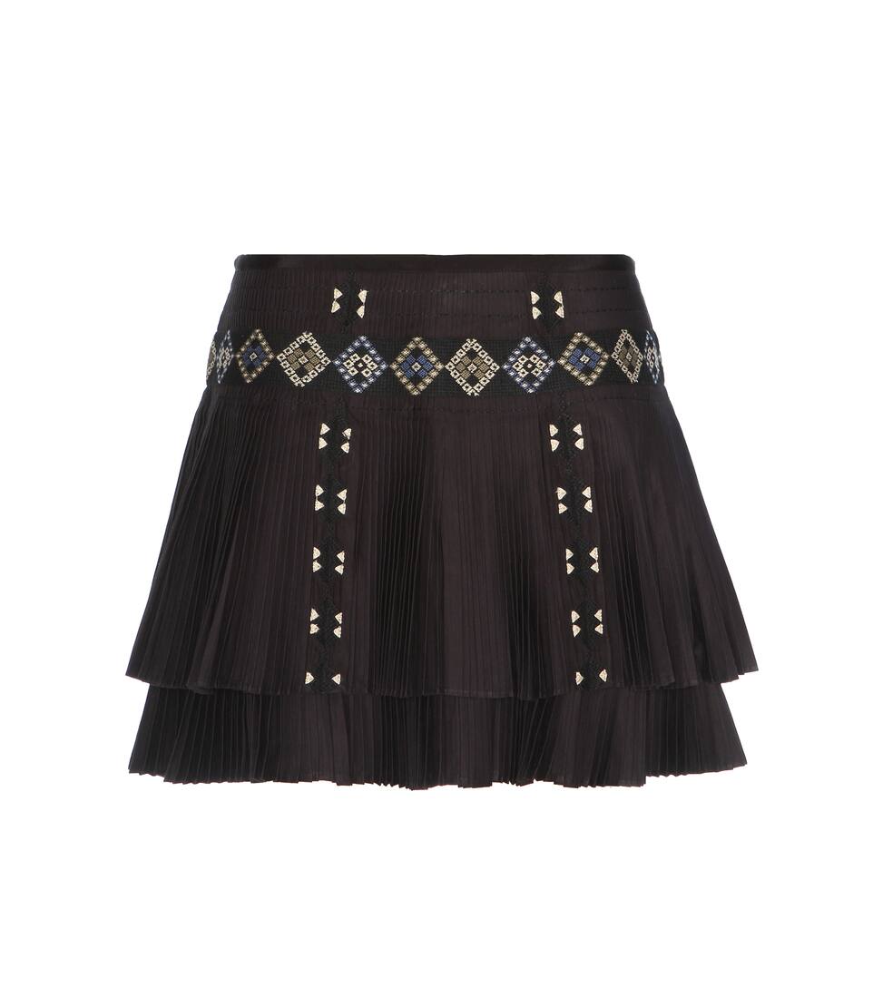 Vanessa Bruno Plissierter Minirock aus Baumwolle