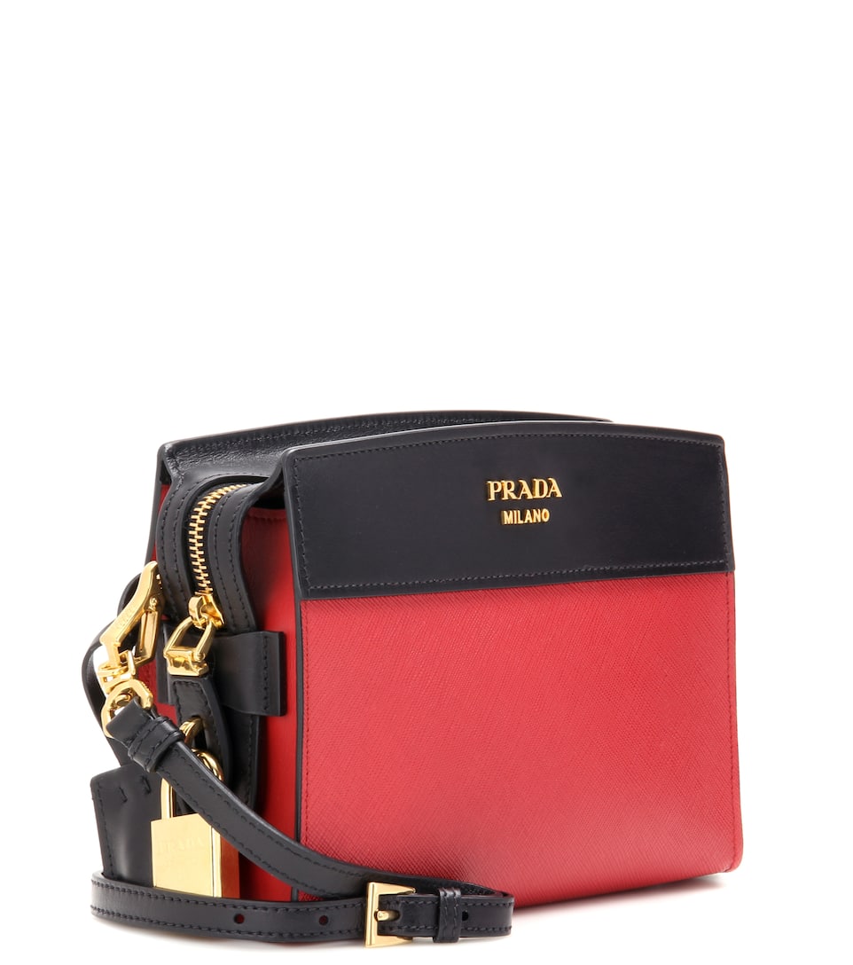 Black Leather Crossbody Camera Bag