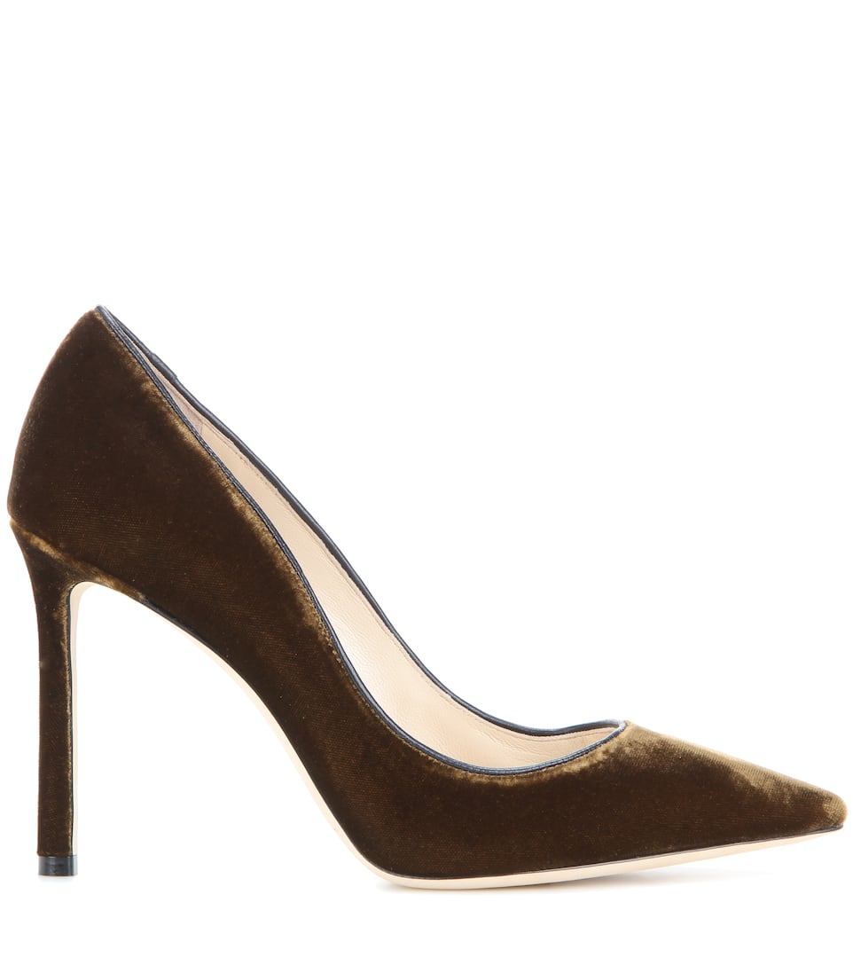 JIMMY CHOO Romy 100 Velvet Pumps