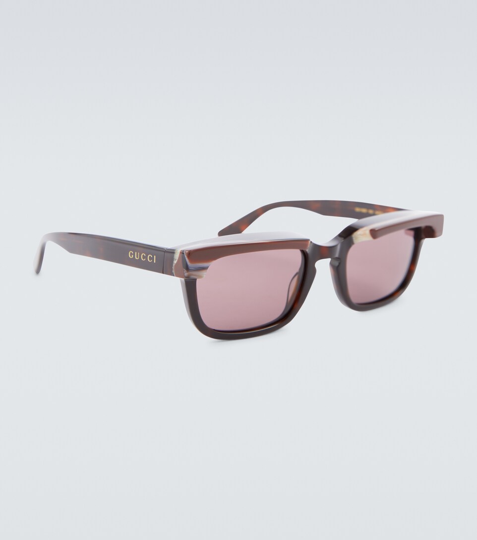 Gucci - Occhiali da sole rettangolari in acetato | Tam-arkivShops