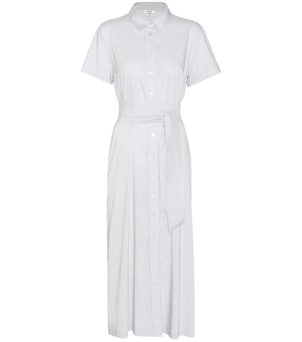 Ganni Hemdblusenkleid Misaki aus einem Baumwollgemisch