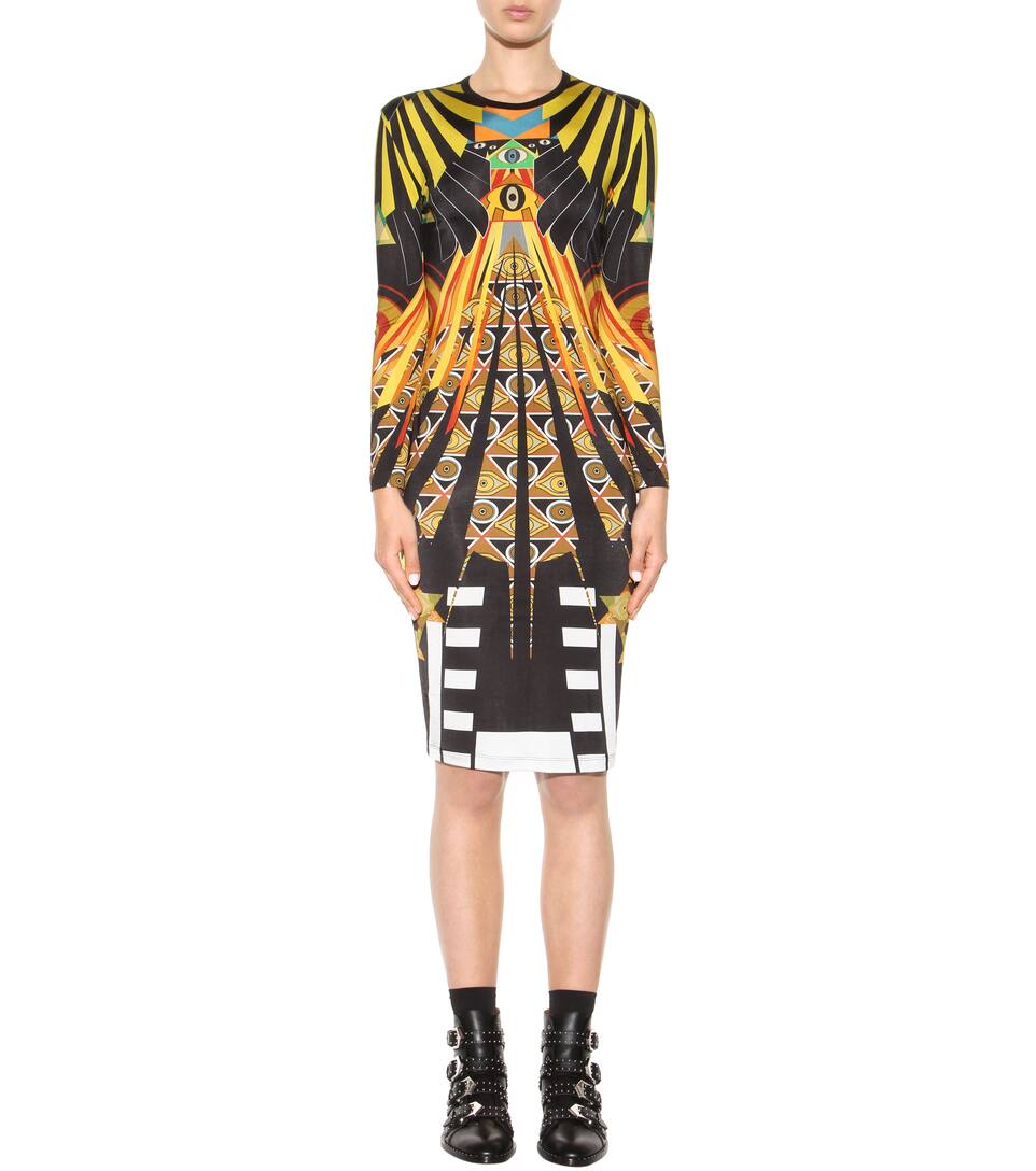 GIVENCHY EGYPTIAN PRINT DRESS, MULTICOLOURED ModeSens