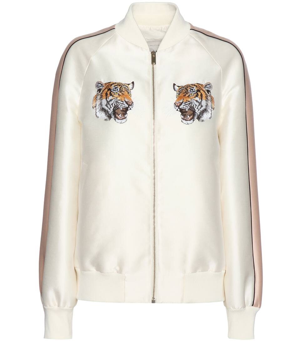 Stella McCartney Bomberjacke Lorinda aus Satin mit Stickerei