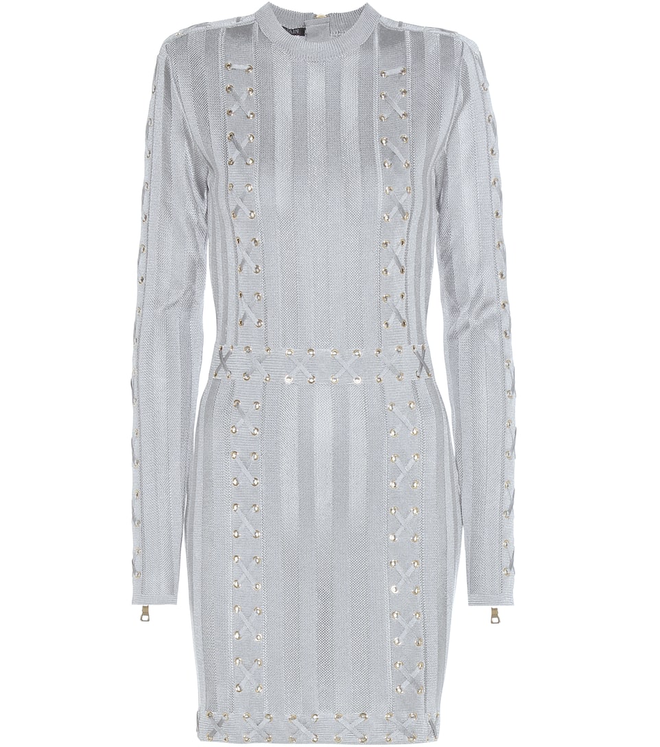 Balmain Strickkleid mit Schnürung