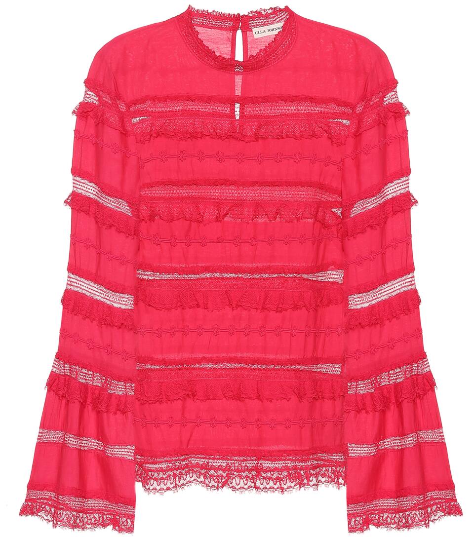 Mélangé JohnsonBlouse Artnbsp;p00350238 N° Grace Et Coton Dentelle En Ulla 7yfgYb6