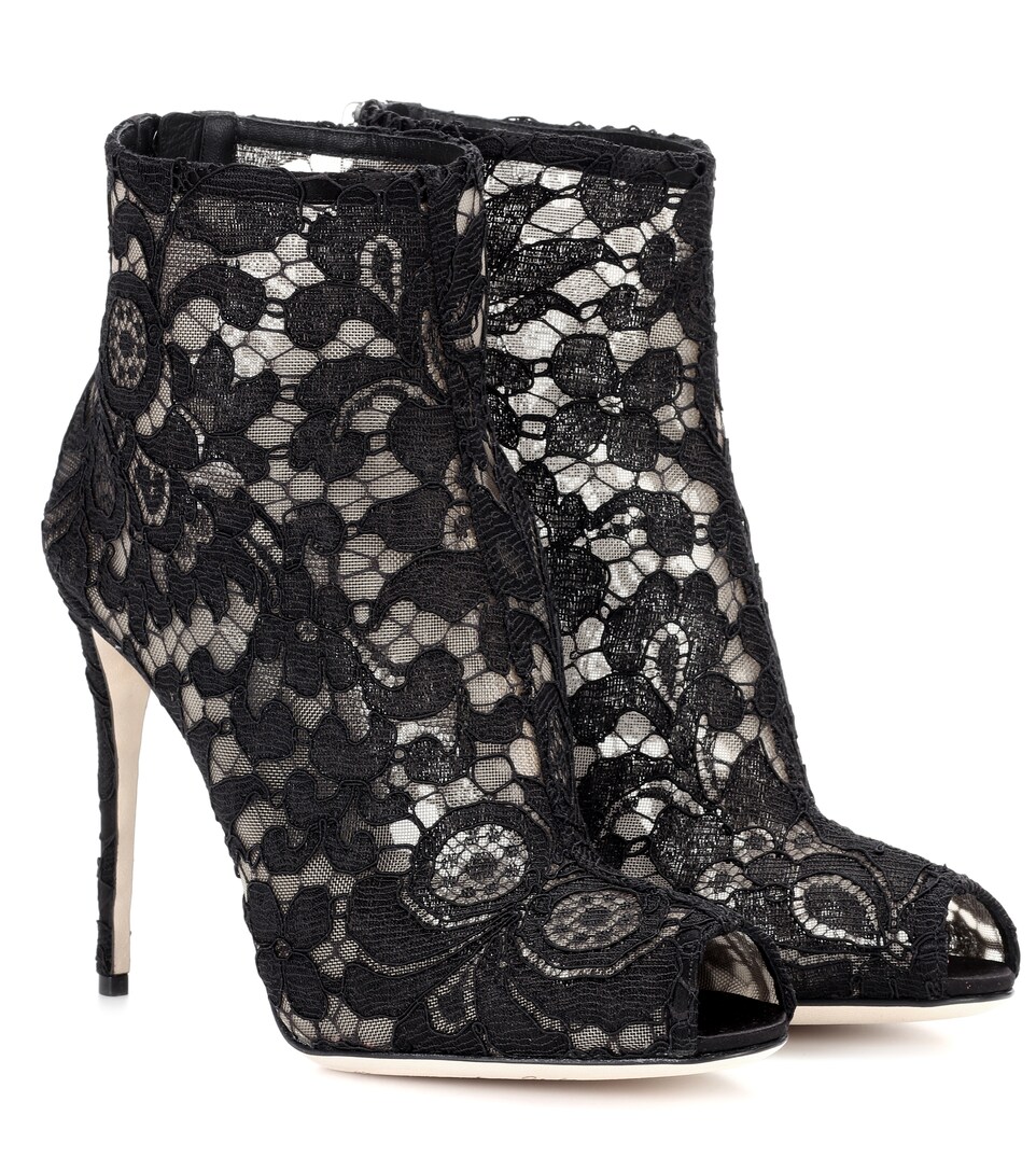 dolce and gabbana lace boots