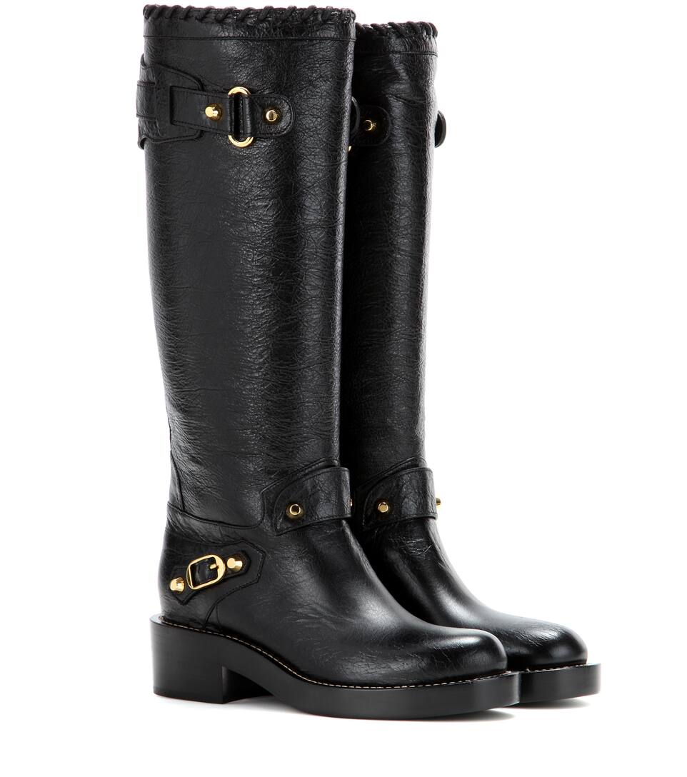 balenciaga embellished leather boots mytheresa balenciaga embellished leather boots mytheresa