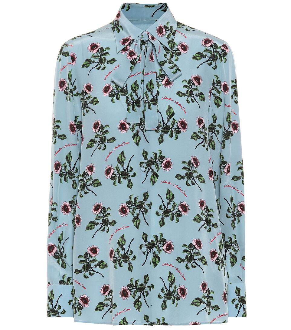 En Soie De Chemise Imprimée Artnbsp;p00407831 ValentinoN° Crêpe 2ID9EH