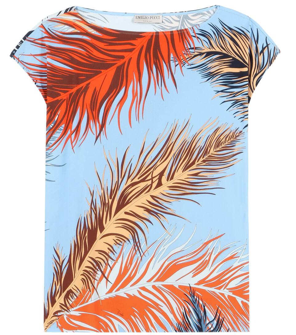Emilio Pucci Printtop aus Seidengemisch