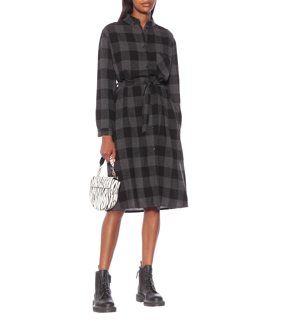 Laine WoolrichRobe N° Carreaux À En Mélangée Chemise Artnbsp;p00408303 L34R5jAq