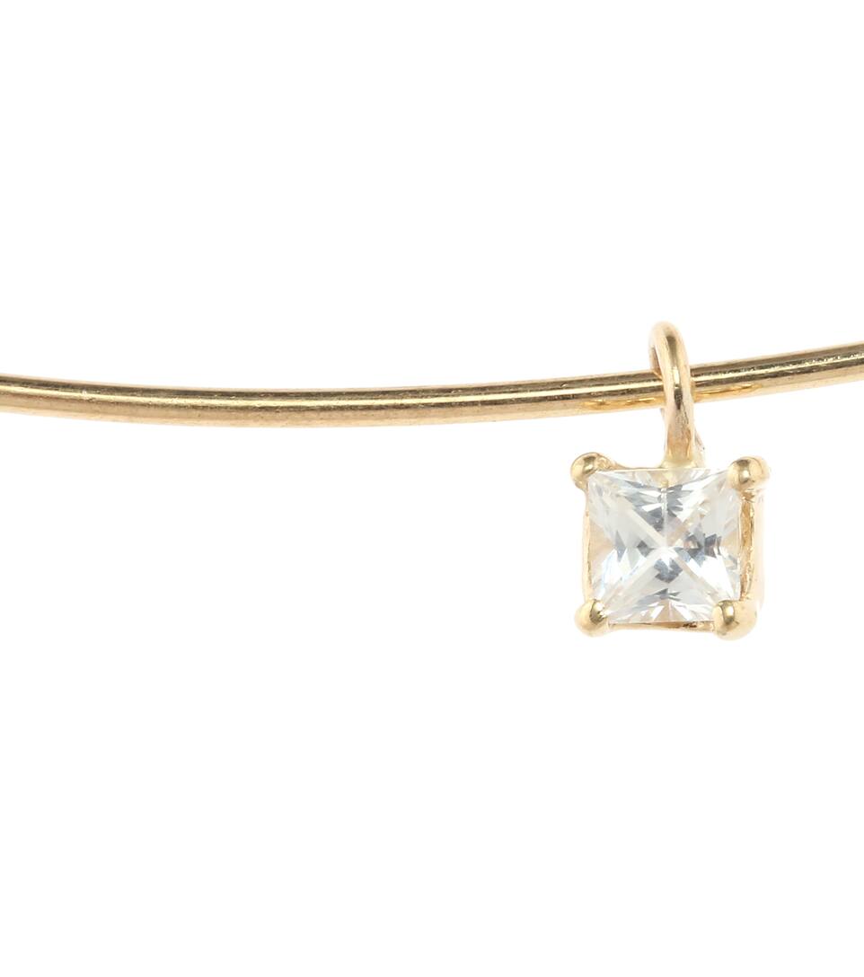 LOREN STEWART Gemstone Wire Collar 14kt gold necklace with sapphire