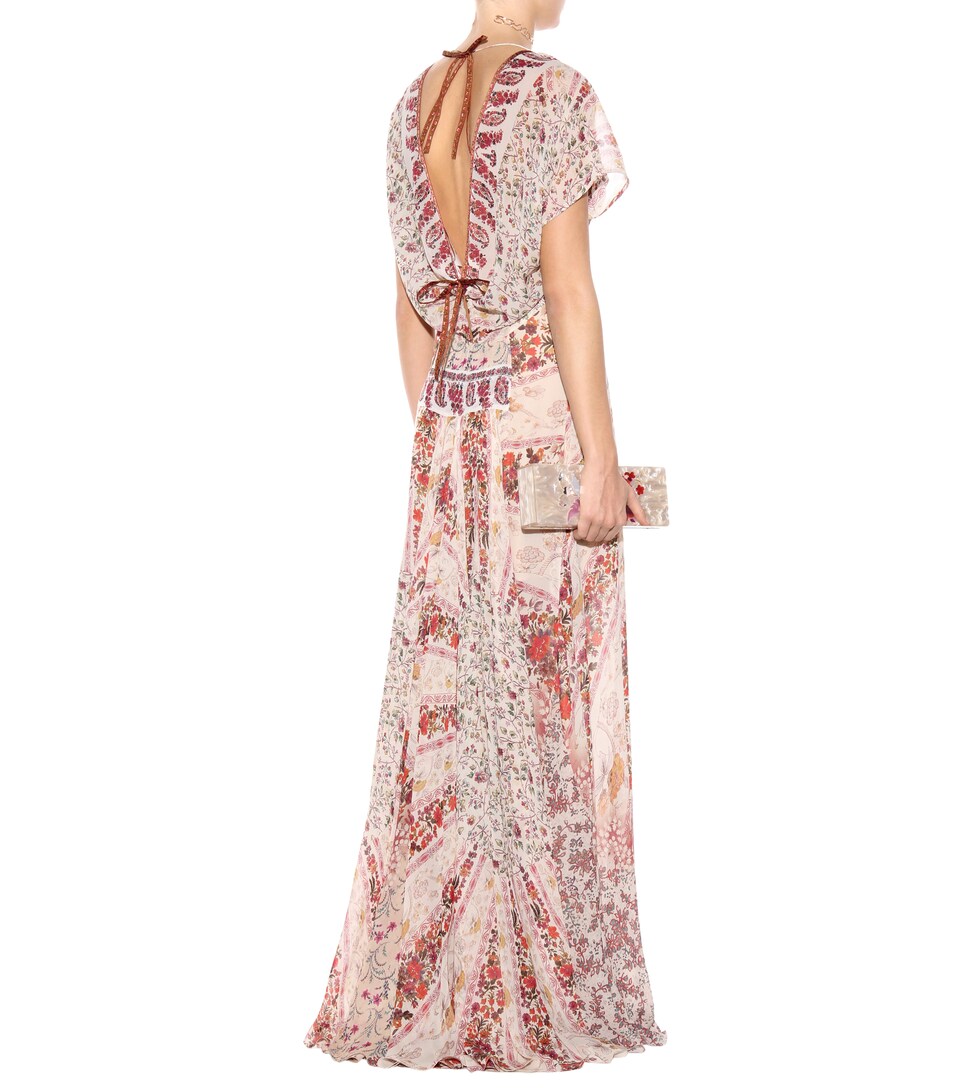 printed silk maxi