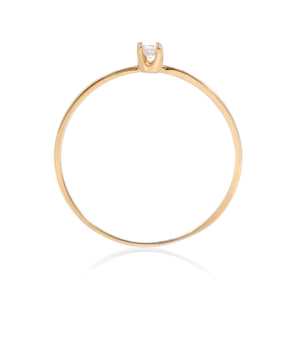 LOREN STEWART Floating Diamond 14kt gold ring