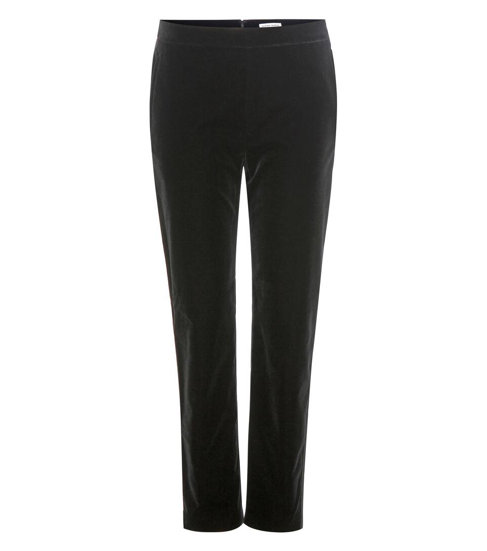Tomas Maier Samthose Sporty Duchesse mit Satinbesätzen