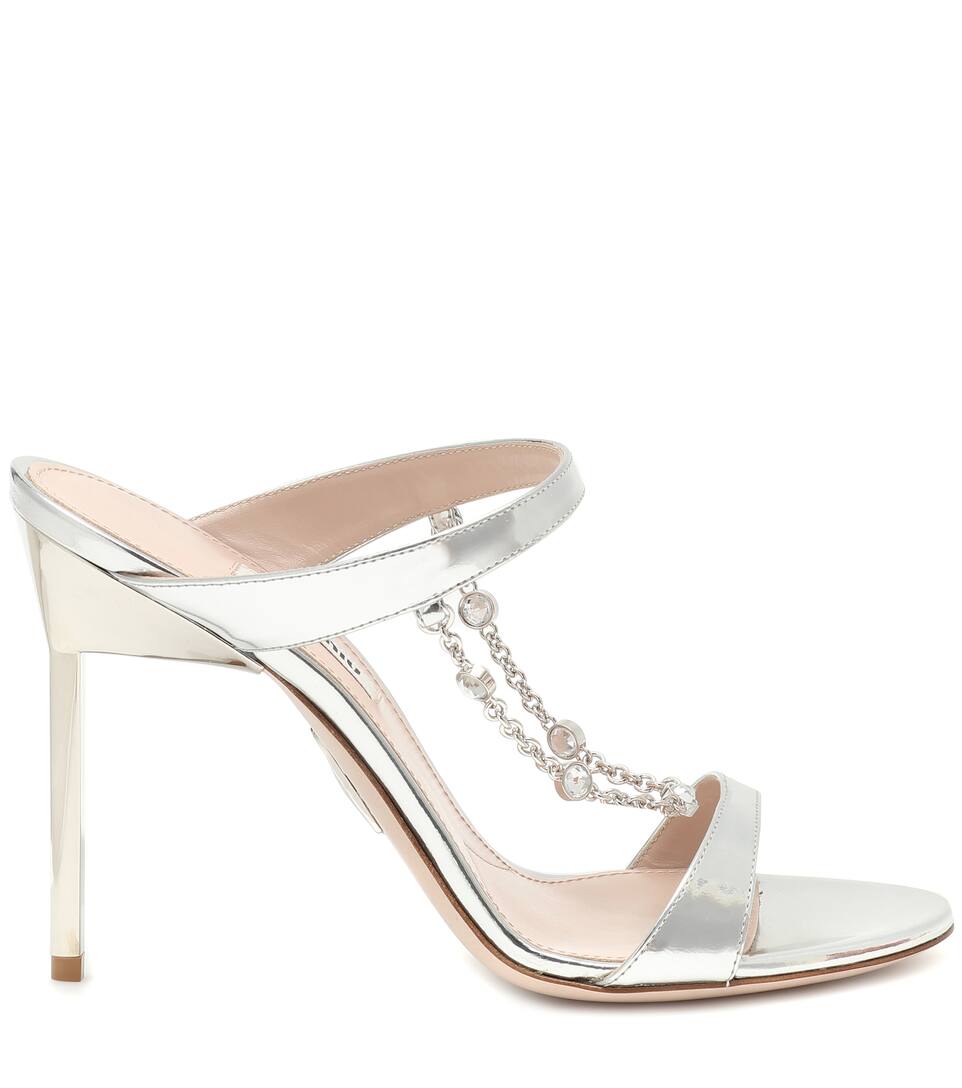 OrnementsMiu Cuir En À N° Métallisé Mules Mytheresa Artnbsp;p00368771 1KFJlc