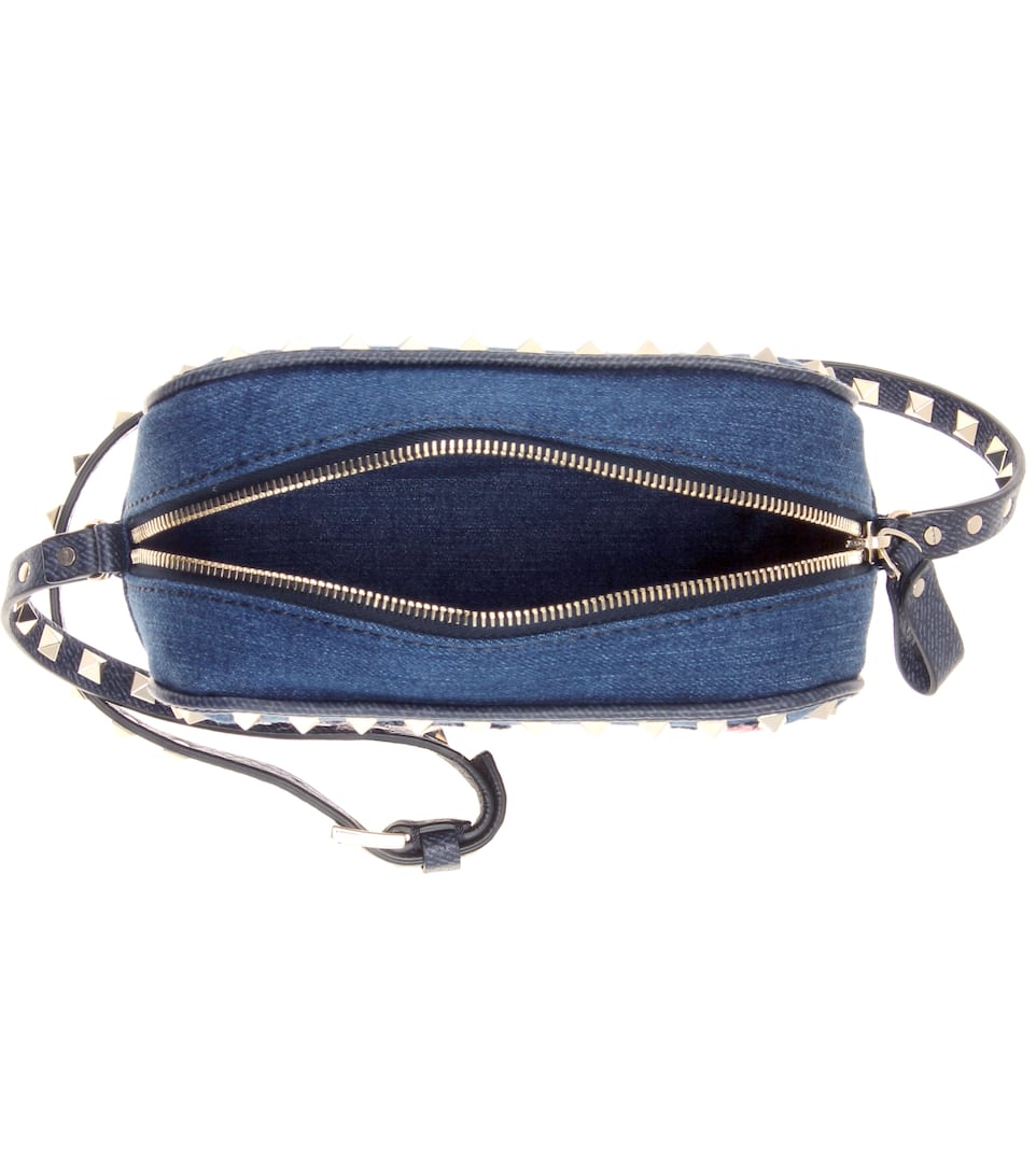 Valentino Valentino Garavani Rockstud denim shoulder bag