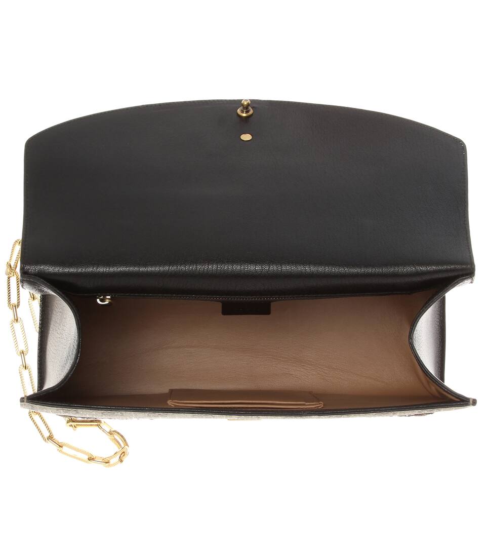 broche gg supreme leather shoulder bag gucci mytheresa broche gg supreme leather shoulder bag gucci mytheresa