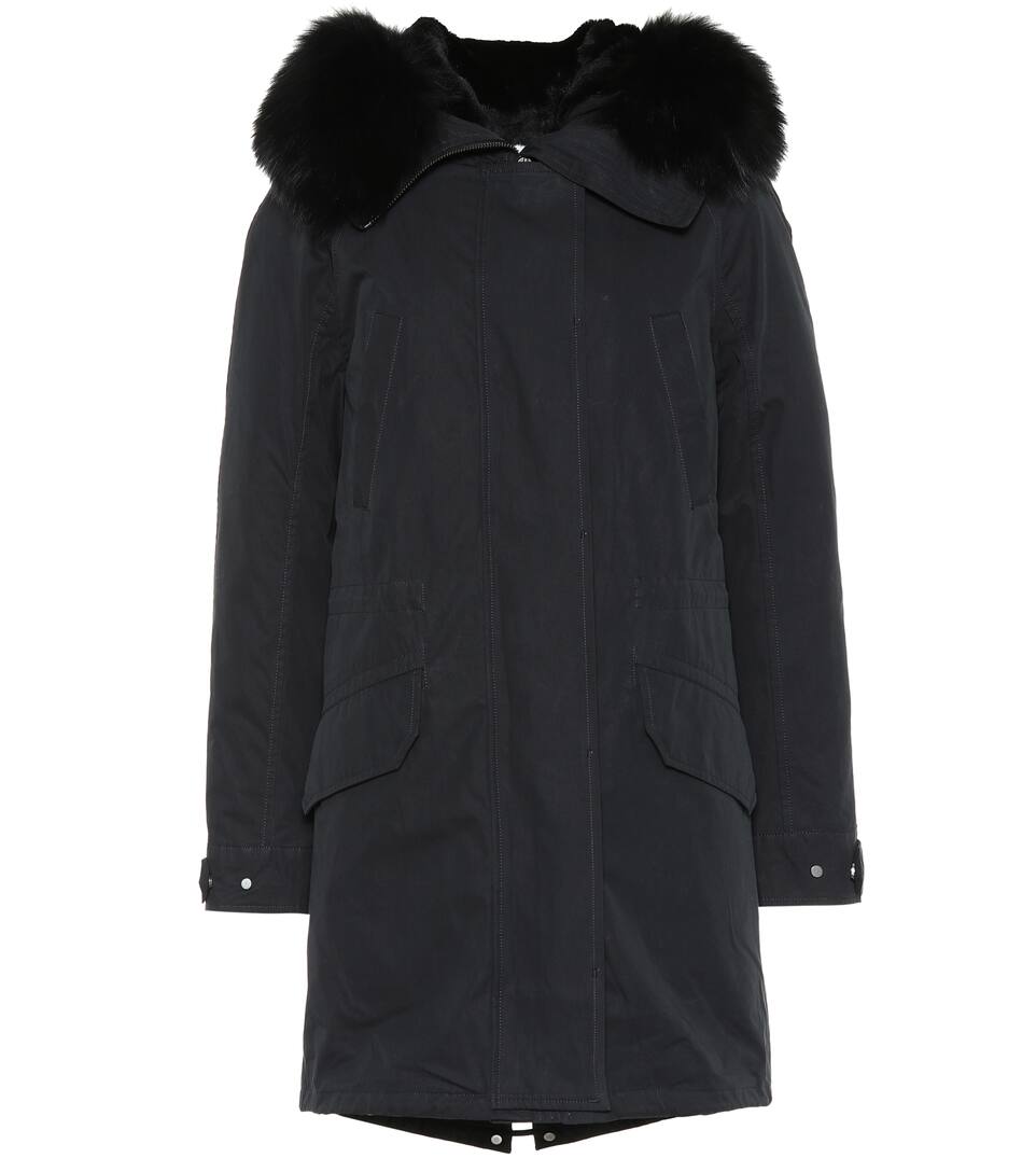 Yves À En Artnbsp;p00413554 Toile Parka Fourrure Capuche Et N° SalomonArmy 34RjLA5