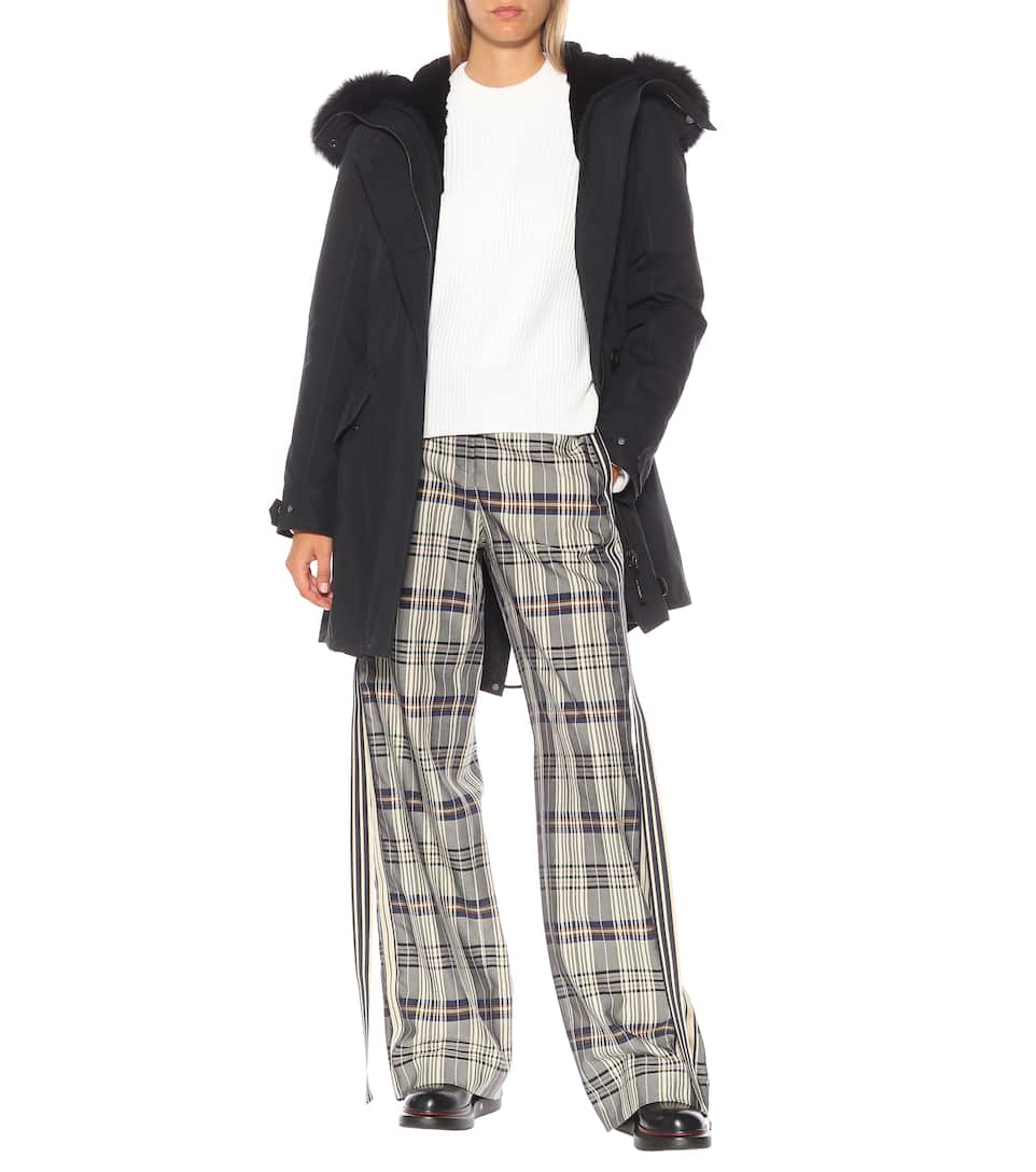 Yves À En Artnbsp;p00413554 Toile Parka Fourrure Capuche Et N° SalomonArmy 34RjLA5