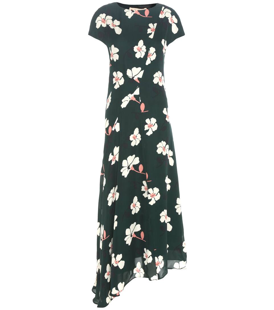 Marni Gemustertes Kleid aus Seiden-Crêpe
