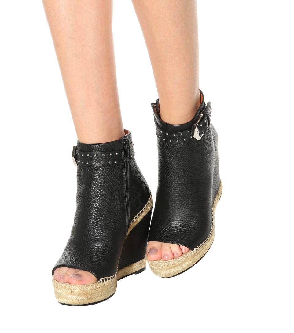 givenchy leather wedge boots