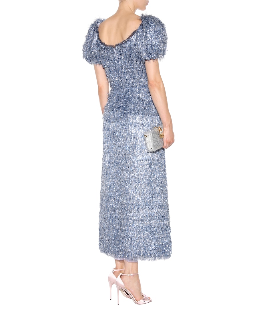 mytheresa.com - Metallic midi gown - Luxury Fashion for Women / Designer clothing, shoes, bags