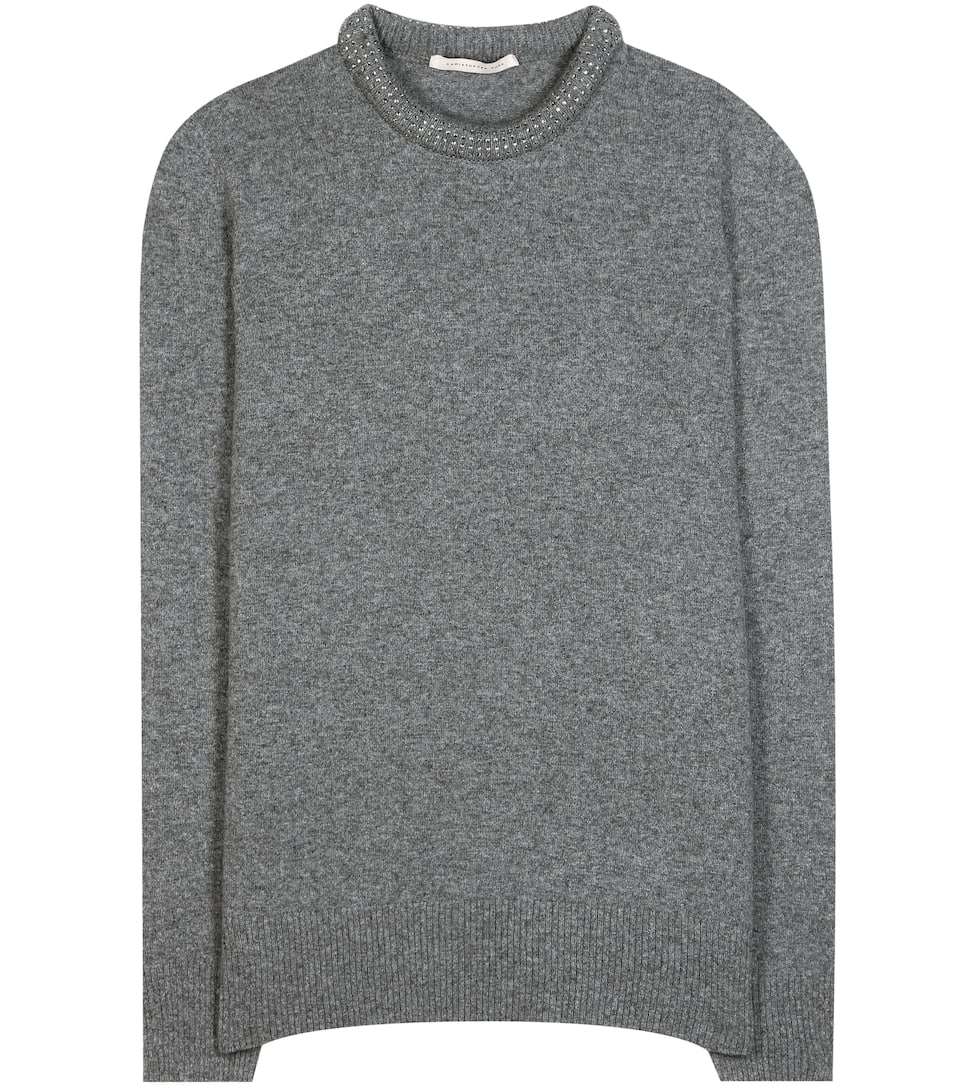Christopher Kane Verzierter Strickpullover aus Wolle und Cashmere