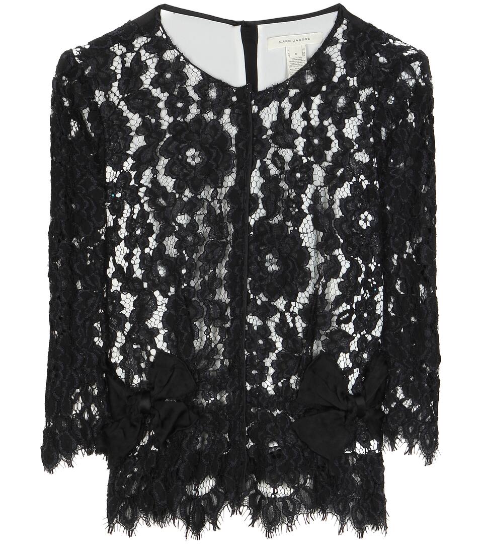 Marc Jacobs Bluse aus Guipure-Spitze mit Schleifen