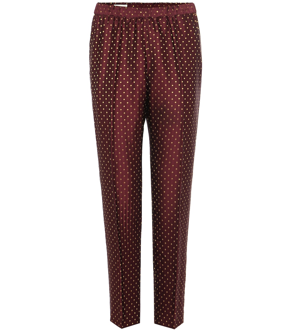 Dries Van Noten Hose aus Metallic-Jacquard