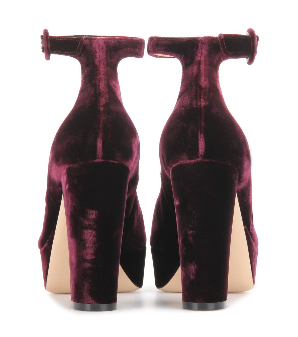 GIANVITO ROSSI Sherry Velvet Pumps, Royale ModeSens