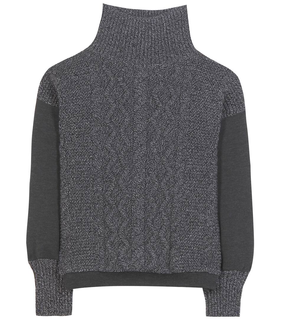 Tomas Maier Sweatshirt mit einem Strickeinsatz