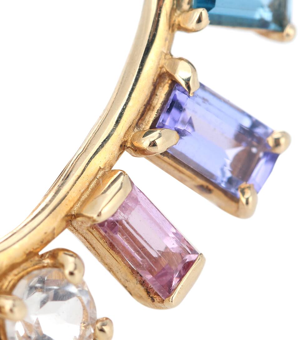 LOREN STEWART Sunbeam Arc gemstone 14kt gold ear cuff