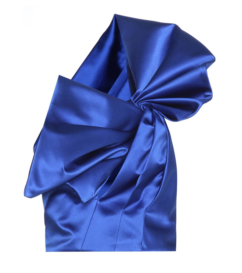 Saint Laurent One-Shoulder-Oberteil aus Seidensatin
