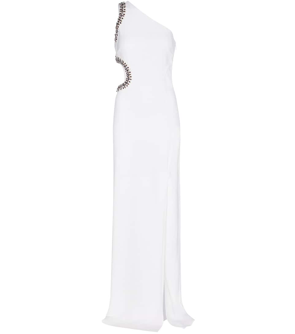 Roberto Cavalli Verziertes Crêpekleid mit Cut-out
