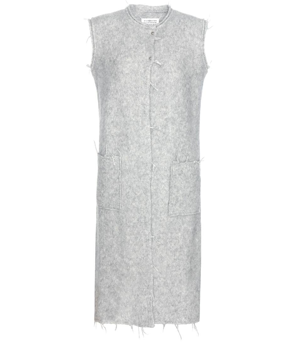 Maison Margiela Strickweste aus einem Alpaka-Wollgemisch mit Used-Effekt