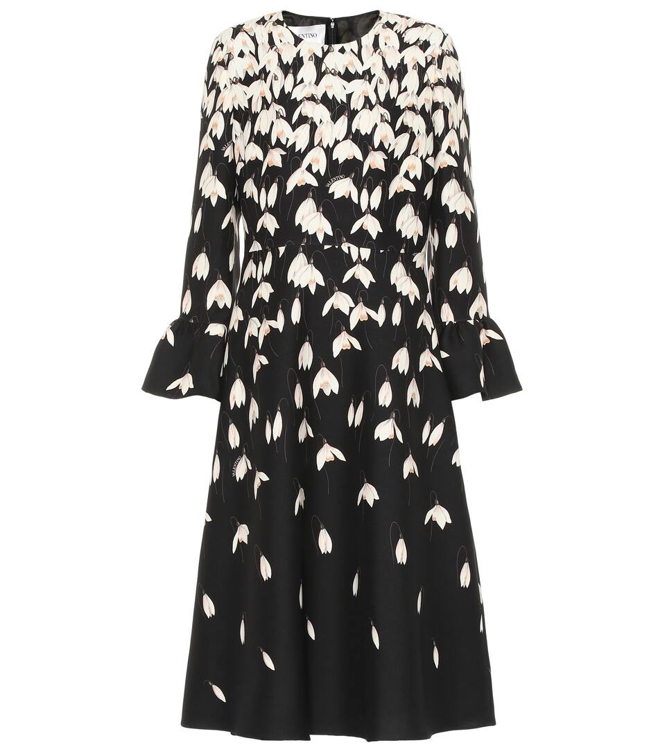 En Robe Midi Et Laine SoieValentino Imprimée N° Artnbsp;p00395583 6Yfgyvb7