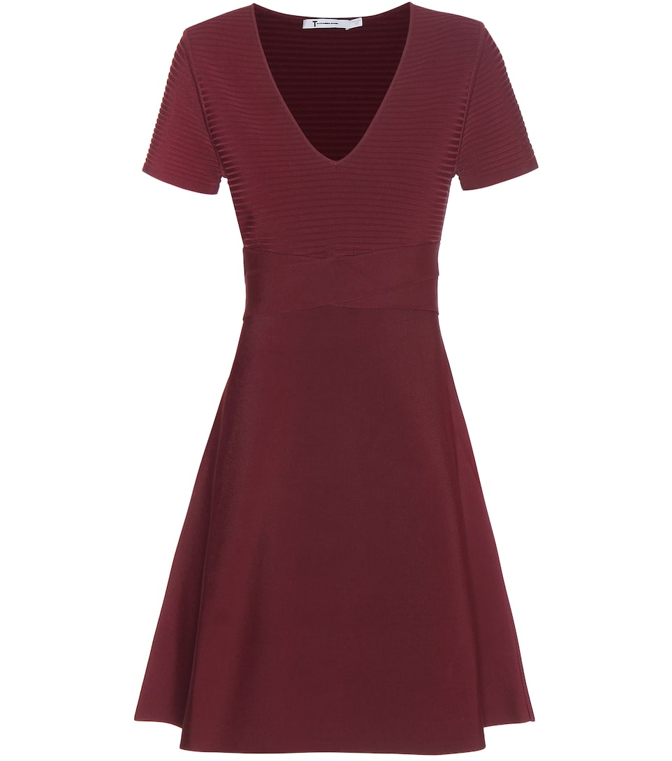 T by Alexander Wang Kleid aus bondiertem Stretch-Material