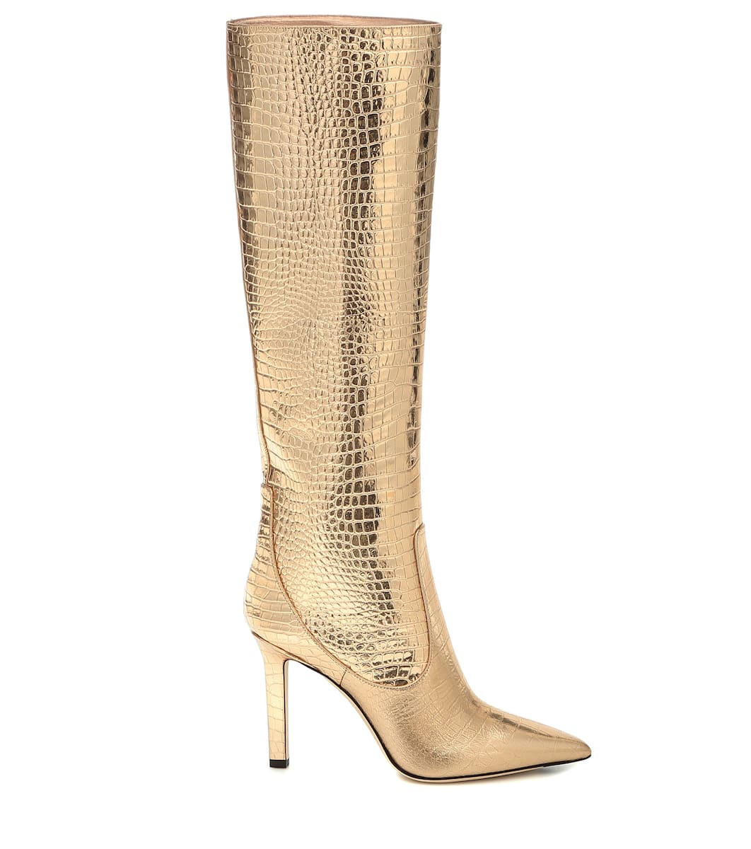 jimmy choo gold boots