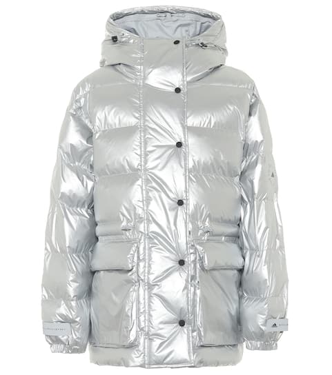 Hooded metallic puffer coat Hooded metallic puffer coat