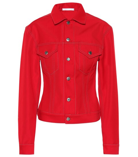 Helmut Lang, Denim Jacket, Women, Red, XS, Jackets, Cotton Blend