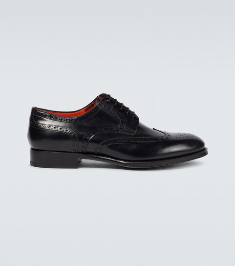 Santoni - Leather lace-up brogues 