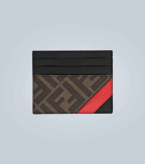 Logo leather cardholder