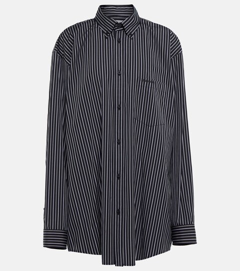 Striped cotton oversized shirt 