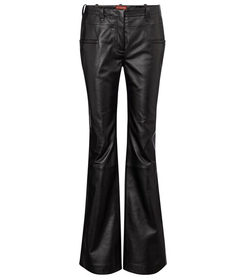 Serge High-Rise Flared Leather Pants 