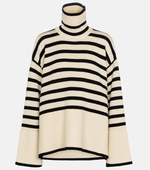 fitted striped sweater