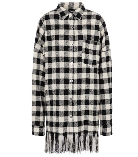 Palm angels checked shirt beige clearance